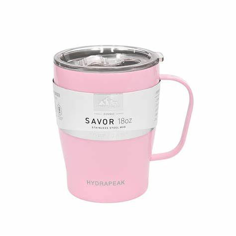 Hydrapeak Savor 18oz Double Vacuum Insulated Coffee Mug- Blush
