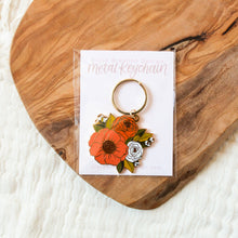 Load image into Gallery viewer, Fall Bouquet Metal Keychain 2x2 in.
