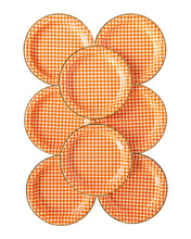 Load image into Gallery viewer, THP929 - Harvest Orange Gingham Check 11&quot; Plate
