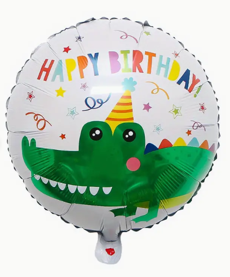 Round Crocodile Mylar Balloon