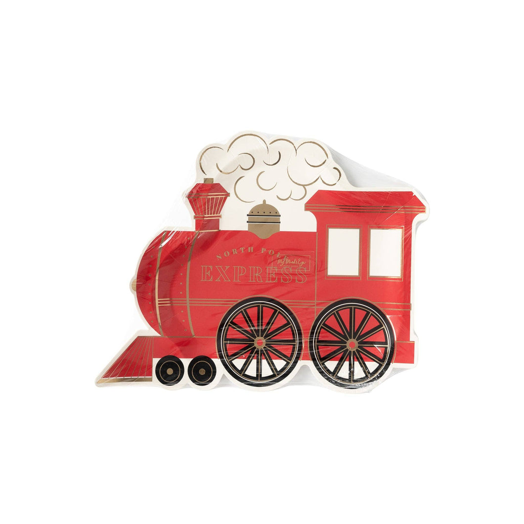 NOR941 - North Pole Express Train Shaped Plate