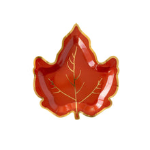 Load image into Gallery viewer, THP840 - Harvest/Thanksgiving Maple Leaf Shaped 7&quot; Plate 8ct
