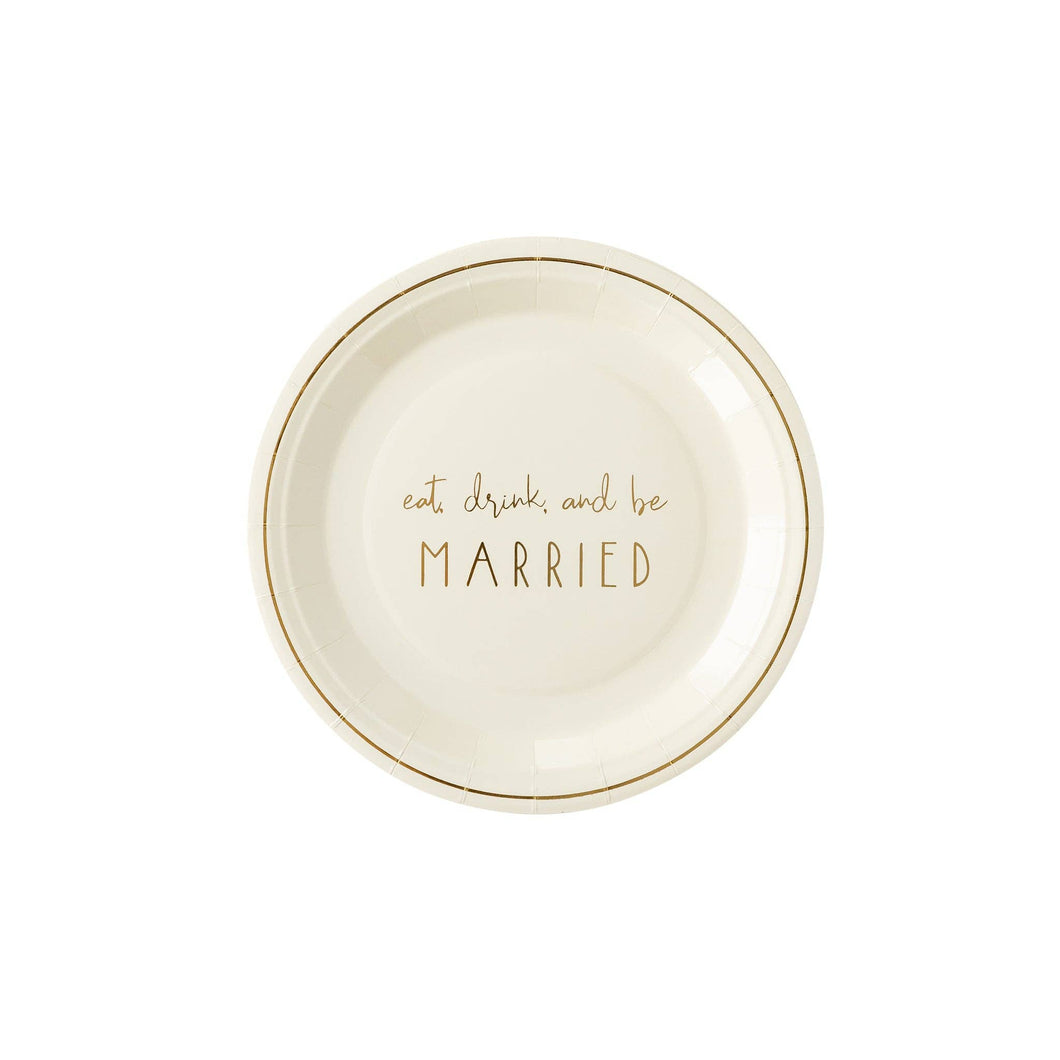 PLTS334E - Be Married Paper Plate (8ct)