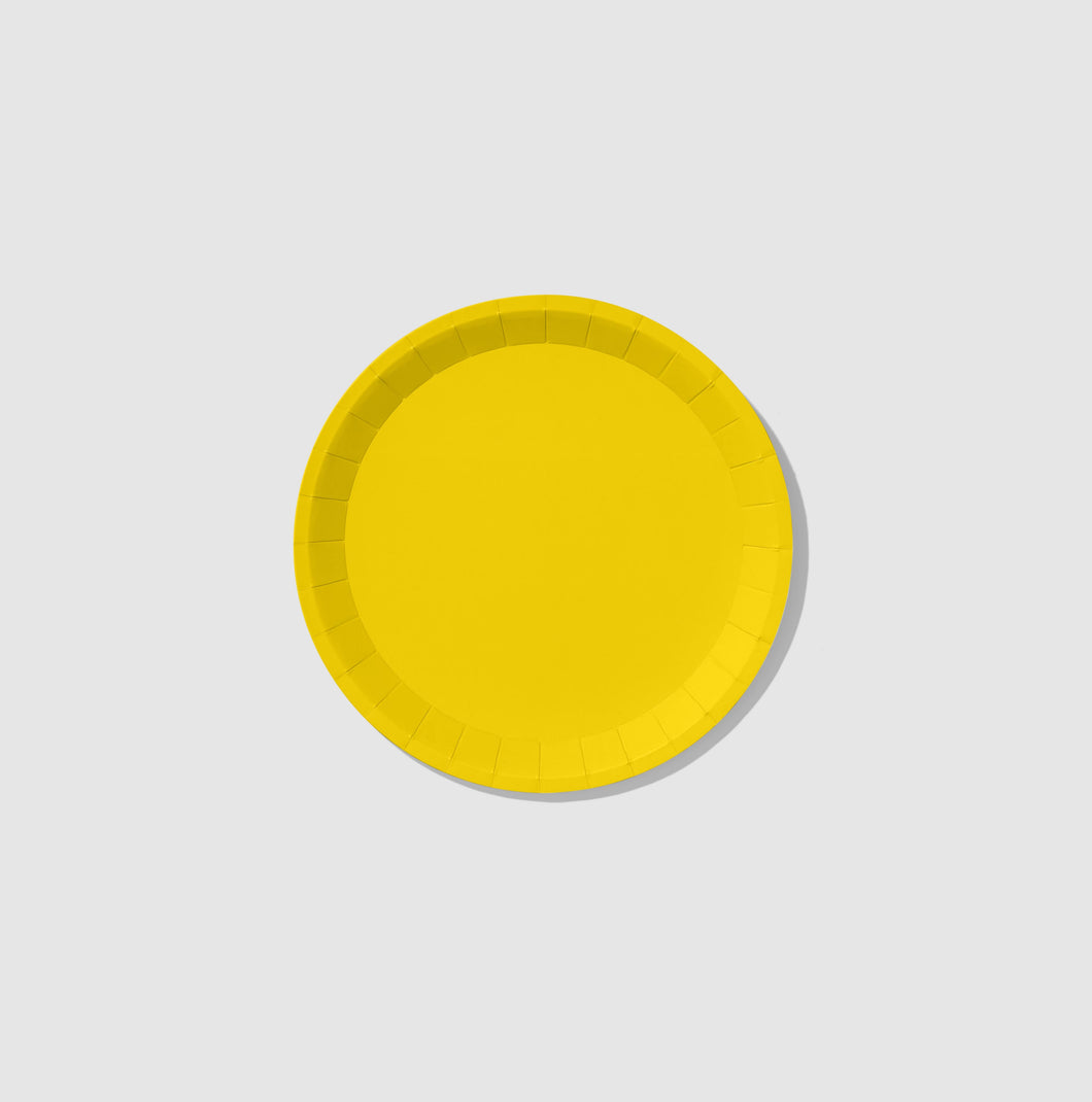 Sunshine Yellow Small Paper Party Plates (10 per Pack)