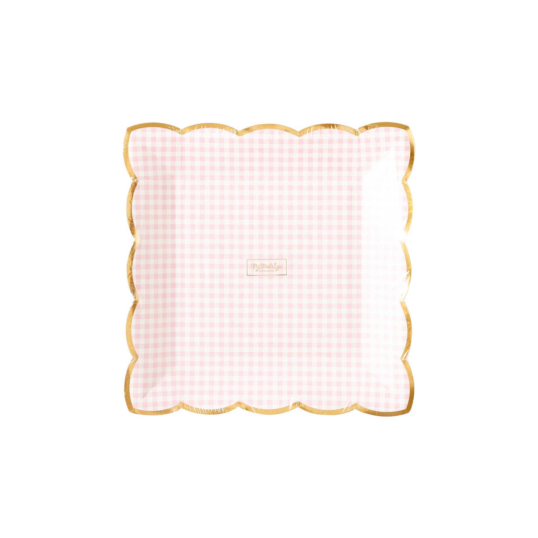 PGB941 - Pink Gingham Plate