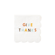Load image into Gallery viewer, Harvest Give Thanks Paper Cocktail Napkin Set
