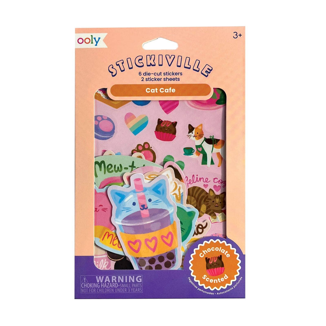 Stickiville Stickers: Cat Cafe - Scented