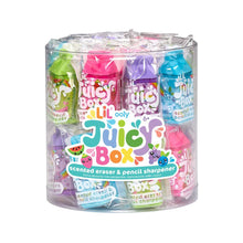 Load image into Gallery viewer, Lil&#39; Juicy Box Scented Erasers + Sharpeners
