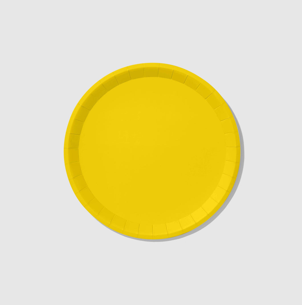 Sunshine Yellow Large Paper Party Plates (10 per Pack)