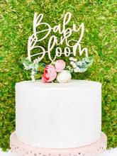 Load image into Gallery viewer, Baby In Bloom Cake Topper - Floral Baby Shower - Pink and White Cake Topper - Floral Cake Topper - Bridal Baby Shower - 1st First Birthday
