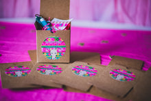 Load image into Gallery viewer, Llama Favor Boxes - Llama Cactus Party - Party Favor Box - Goody Goodie Bags Tags - Box for Treats - Gift Box - Mini Box - 4x4x4 - Candy Box
