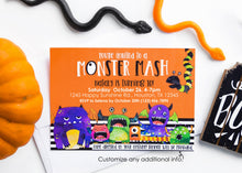 Load image into Gallery viewer, Monster Mash Digital Invitation - EDITABLE in Canva - Monster Mash Bash - October Birthday - Halloween Party Invitation - Print from home
