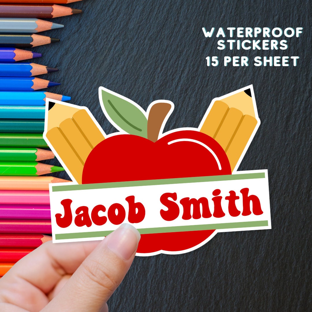 Back To School - Student Name - Belongs To Stickers - Waterproof - Day ...